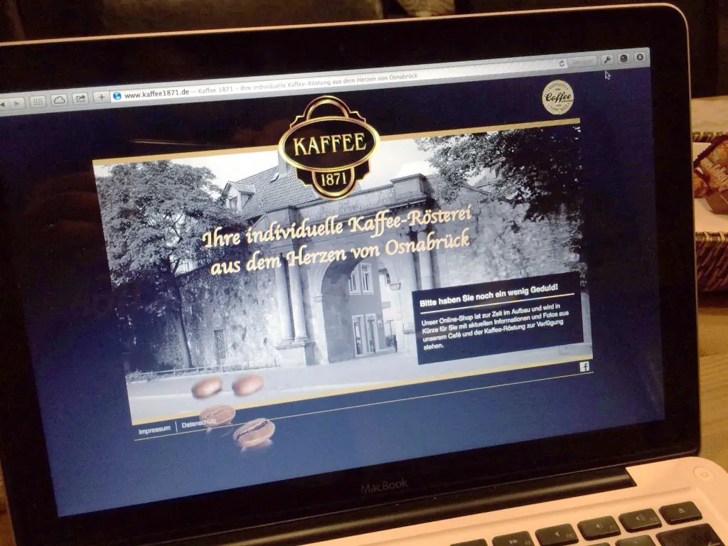 Referenz - Wordpress Website Kaffee 1871