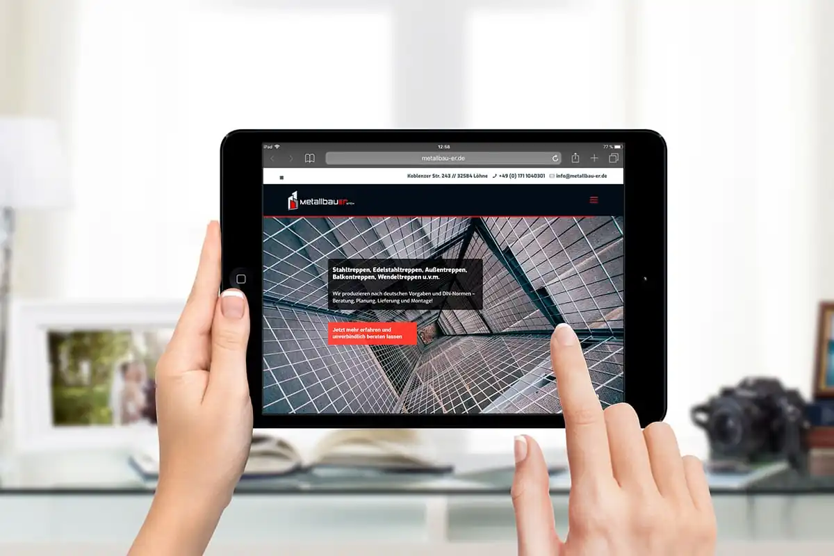 Referenz - WordPress SEO Betreuung Metallbau Er GmbH