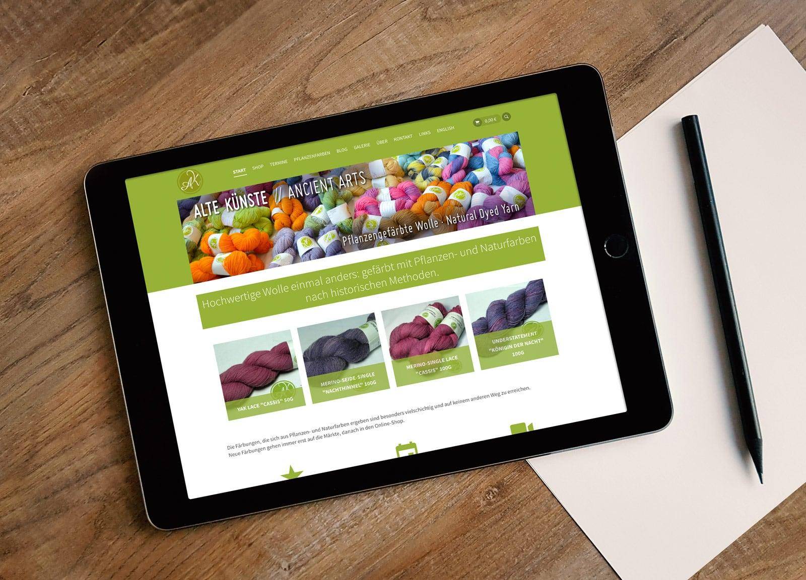 WordPress-Website – Alte Künste