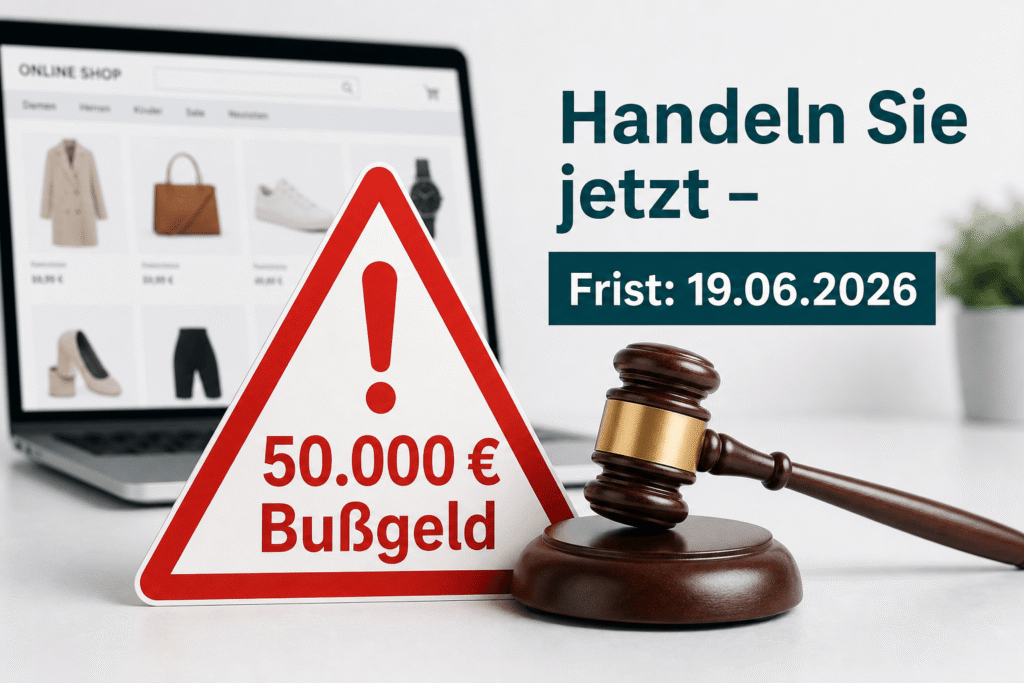 Widerrufsbutton pflicht ab 19. Juni 2026: was ihr online-shop jetzt braucht 2 Bußgeld bis 50. 000 euro bei fehlendem widerrufsbutton im online-shop