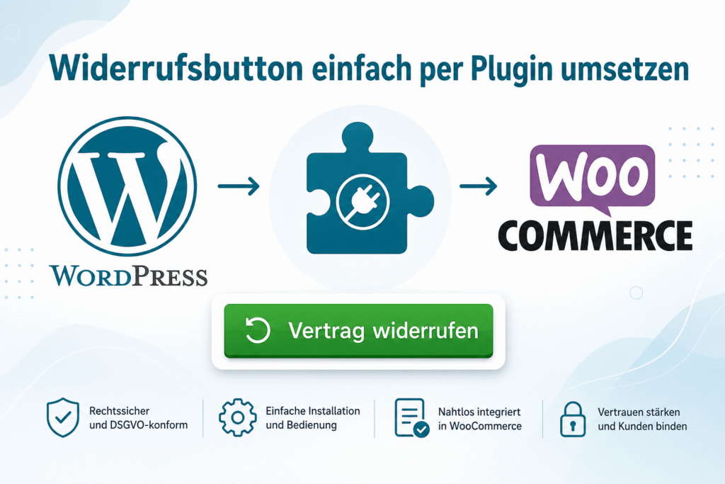 Widerrufsbutton pflicht ab 19. Juni 2026: was ihr online-shop jetzt braucht 3 Wordpress woocommerce widerrufsbutton plugin rechtssicher einrichten
