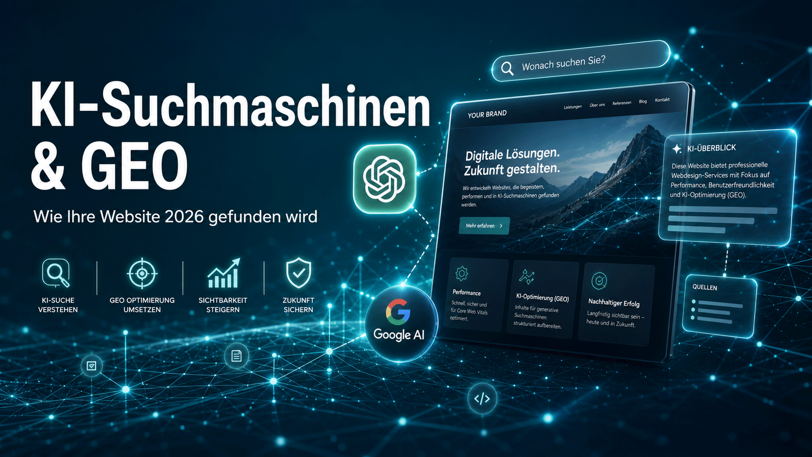 Startseite 8 Ki-suchmaschinen & geo optimierung – website 2026 sichtbar machen, gravitationdesign